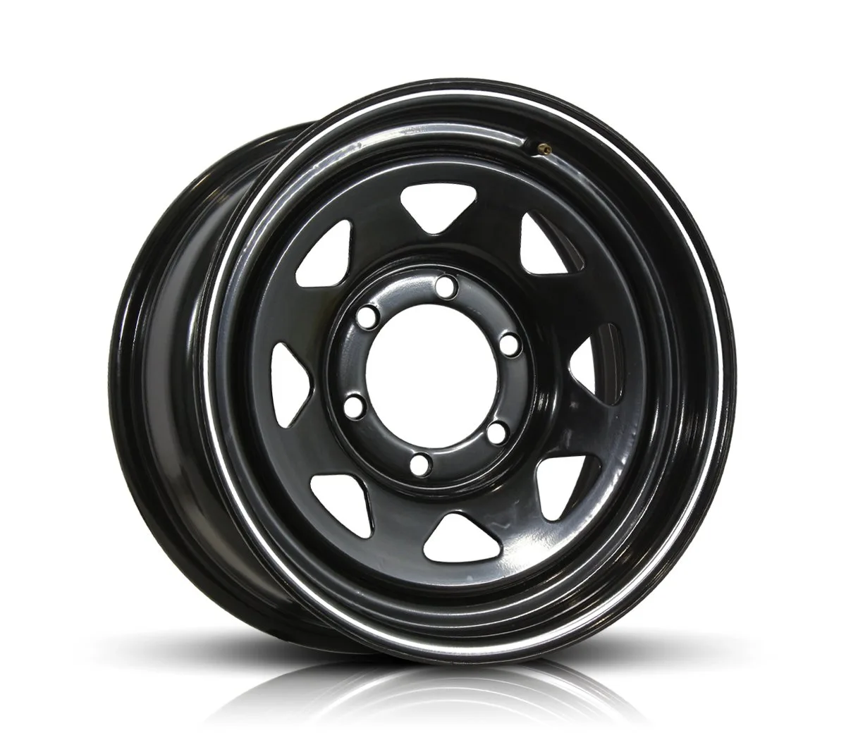 GRUDGE OFFROAD WHEELS  14X6.0 GRUDGE OFFROAD BWL STEEL  BLACK W/WHITE LINE