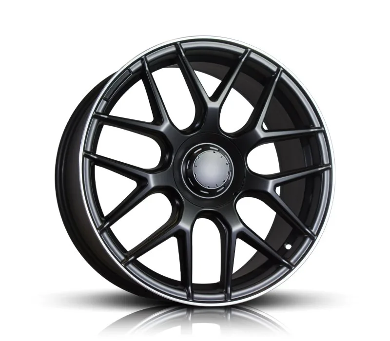 STYLE BY MB  22X10 STYLE 852 MATT BLACK MACHINED LIP  MATT BLACK MACHINED LIP
