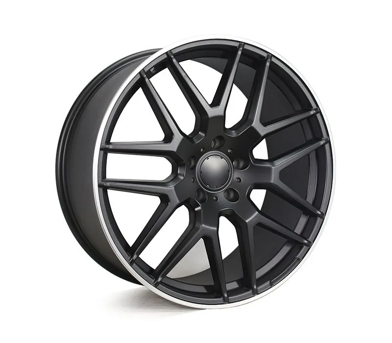 STYLE BY MB  22X10 7132 GLE63 MATT BLACK  MATT BLACK MACHINED LIP